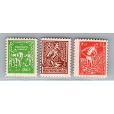 ALEMANIA OCUPACION SOVIETICA 1945 Yv 19a/21a SERIE COMPLETA NUEVA CON GOMA ZONA RUSA MECKLENBURG SON LAS VARIANTES DE COLOR 15 EUROS